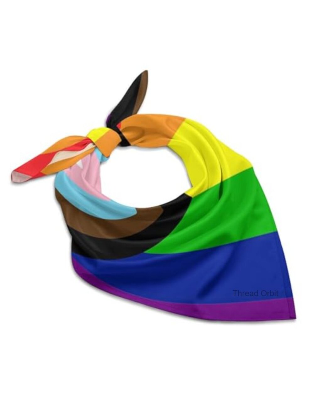 Silk Bandana Pride Flag Square Headscarf Neck Scarf Hair Wrap Unisex